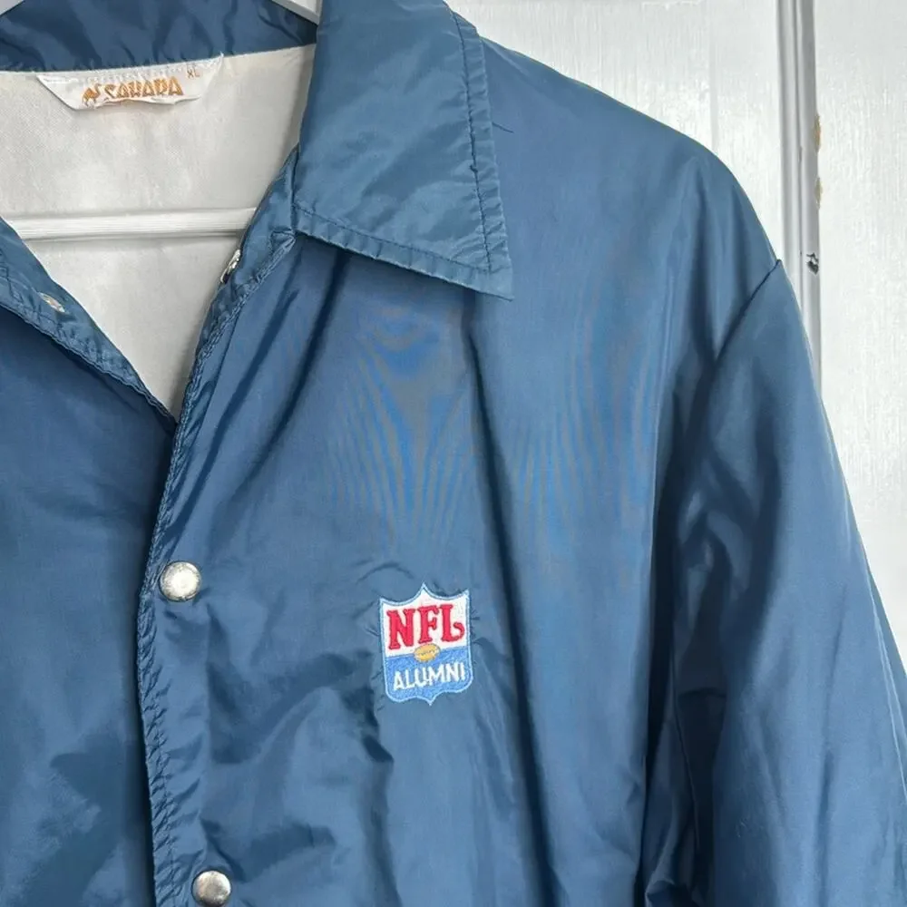 NFL Alumni Vintage Wind Breaker Collar Snap Button Jacket M-256 Sz XL